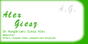 alex giesz business card